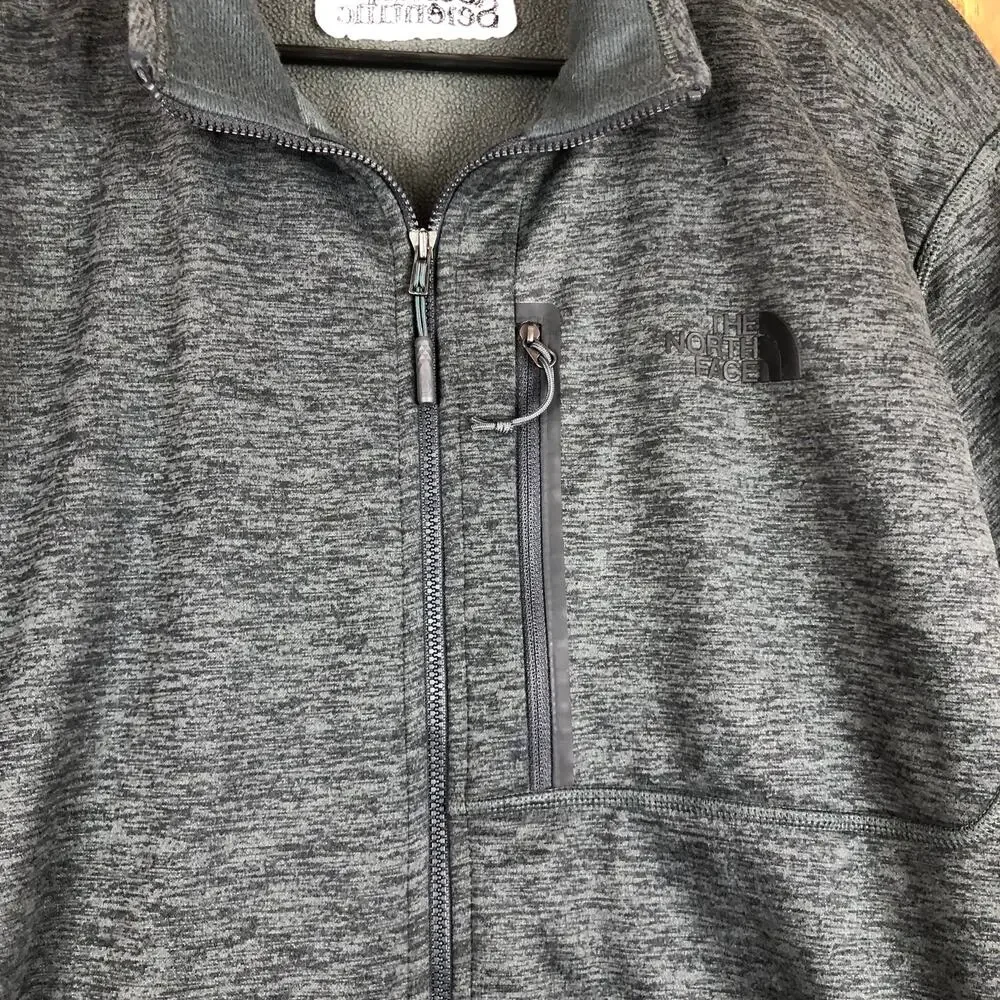 The North Face Mens Jacket Heathered Gray Canyonlands Hiking Casual Full Zip XL